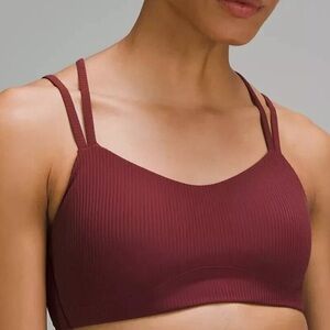 Lululemon Like a Cloud Ribbed Bra *Light Support, B/C Cup in Red Merlot